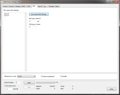 Screenshot of the application Web Proxy Checker - #6