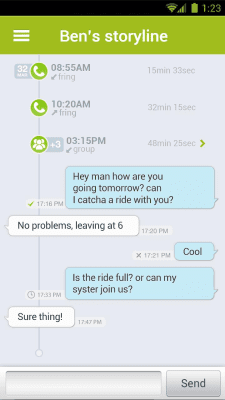 Screenshot of the application Fring - #7