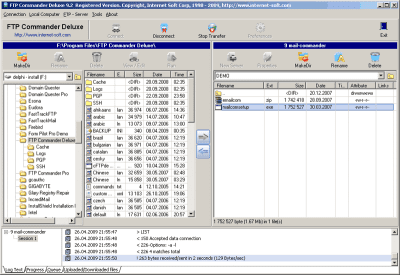 Screenshot of the application FTP Commander Deluxe - #1