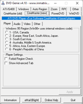 Screenshot of the application DVD Genie - #3