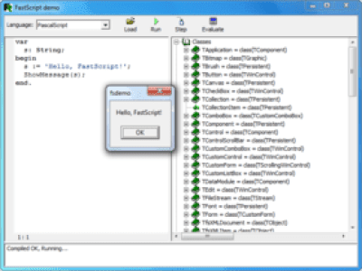 Screenshot of the application FastScript - #2