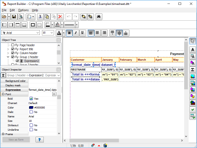Screenshot of the application Database Tour - #4