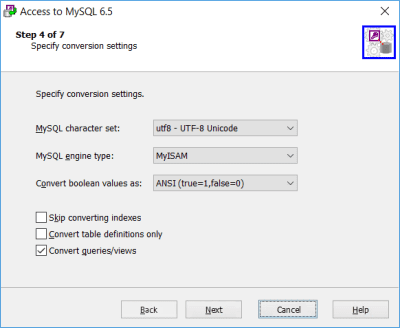 Screenshot of the application Access-to-Mysql - #4