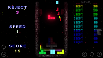 Screenshot of the application TETCOLOR - color tetris - #8