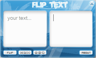 Screenshot of the application Flip Text - #1