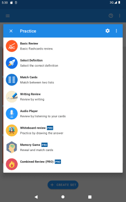 Screenshot of the application Flashcards - #8