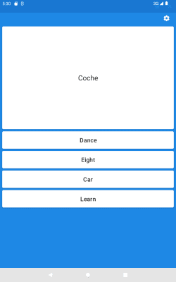 Screenshot of the application Flashcards - #9
