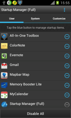 Screenshot of the application Startup Manager (Free) - #1