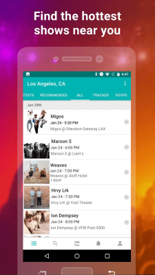 Screenshot of the application Bandsintown Concerts - #4