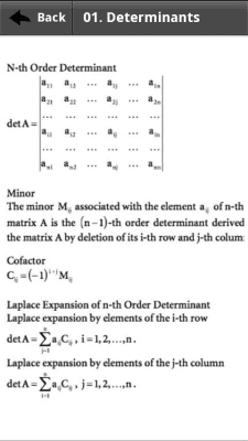 Screenshot of the application Math Formula Reference - #6