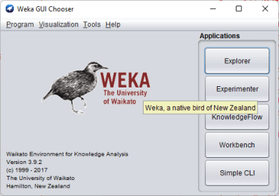 Screenshot of the application Weka - #2