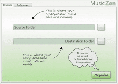 Screenshot of the application MusicZen Portable - #1