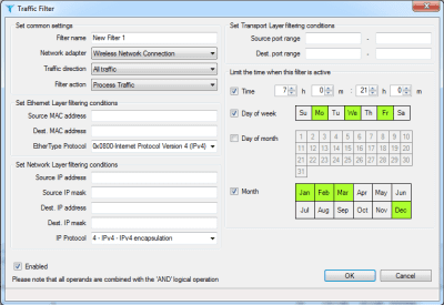 Screenshot of the application NetBalancer - #1