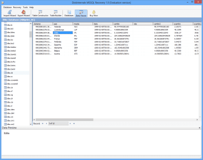 Screenshot of the application MSSQL Recovery - #1