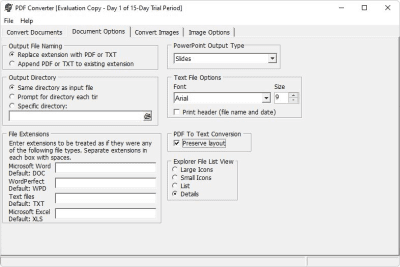Screenshot of the application PDF Converter - #2