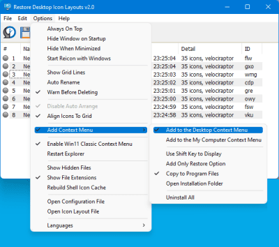 Screenshot of the application ReIcon - #3