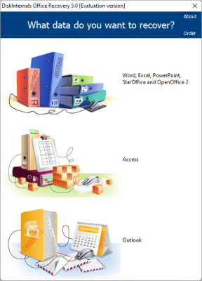 Screenshot of the application Office Recovery - #1