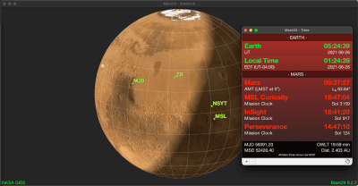 Screenshot of the application Mars24 - #1