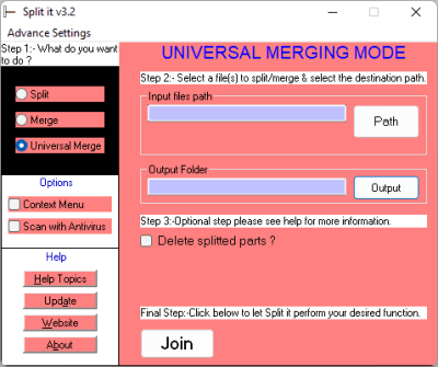 Screenshot of the application Split it - #3
