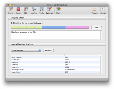 Screenshot of the application SQLiteManager - #4