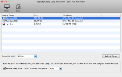 Screenshot of the application Wondershare Data Recovery - #2