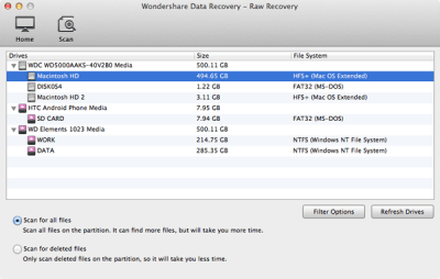 Screenshot of the application Wondershare Data Recovery - #4