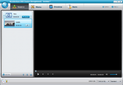 Screenshot of the application Wondershare DVD Creator - #5