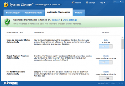 Screenshot of the application System Cleaner - #2