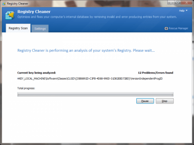 Screenshot of the application Registry Cleaner - #3
