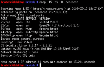 Screenshot of the application nmap for Windows - #1