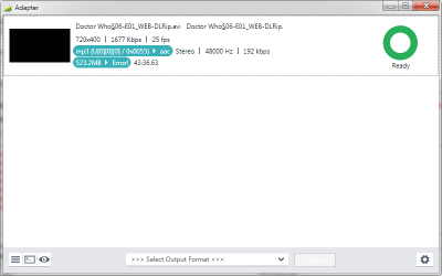 Screenshot of the application Adapter - #3