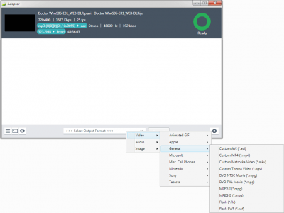 Screenshot of the application Adapter - #4