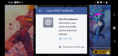 Screenshot of the application Free Fire Advance Server - #3