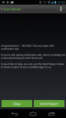 Screenshot of the application Ad Detector - #3