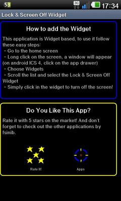 Screenshot of the application Lock & Screen Off Widget - #2