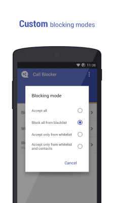 Screenshot of the application NQ Mobile Call Blocker - #2