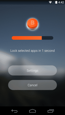 Screenshot of the application Blokker. AppLock of the future - #2