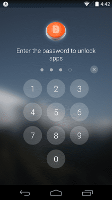 Screenshot of the application Blokker. AppLock of the future - #3