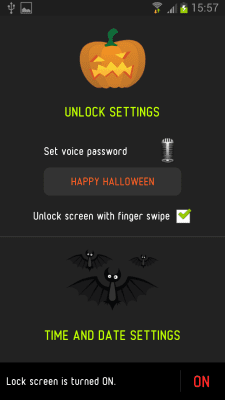 Screenshot of the application Halloween Voice Lock Screen - #2