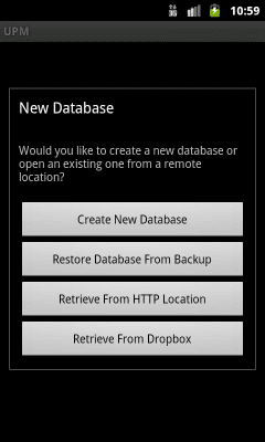 Screenshot of the application Universal Password Manager - #3
