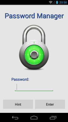 Screenshot of the application Password Manager Lite - #1