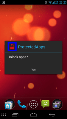 Screenshot of the application ProtectedApps - #4