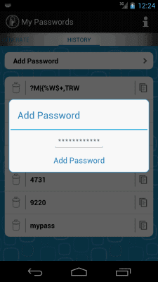Screenshot of the application My Passwords Generator - #5
