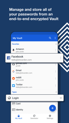 Screenshot of the application Bitwarden - #1