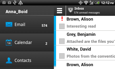 Screenshot of the application McAfee Secure Container - #3