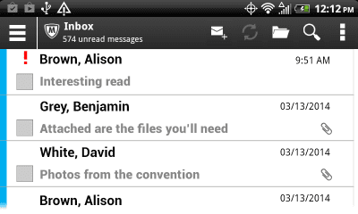 Screenshot of the application McAfee Secure Container - #4