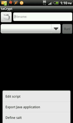 Screenshot of the application taCrypt - #5