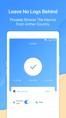 Screenshot of the application FlyVPN - #1