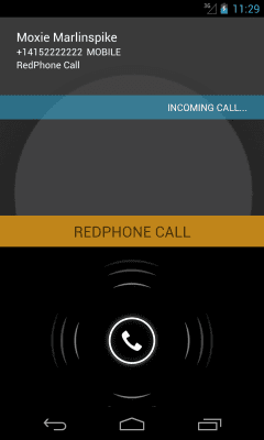 Screenshot of the application RedPhone Private Calls - #2