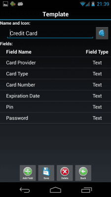 Screenshot of the application Password Safe Lite - #6